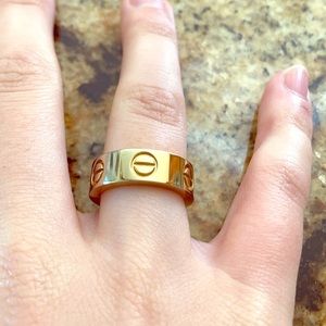 Gold love ring